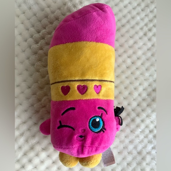 Shopkins Plush Lippy Lipstick Winking Stuffed Toy Imports Dragon Embroidered 💄 - Picture 4 of 7